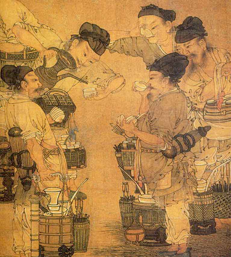 Чайное соревнование” во времена династии Сун (960-1279). Чайные ремесленники выясняли между собой, чей чай будет отправлен в качестве подношения Императору.